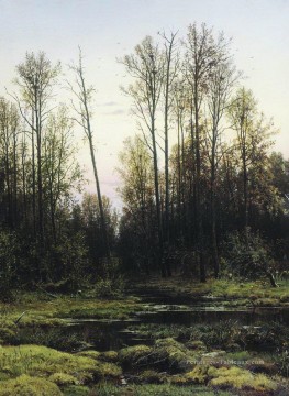 forêt au printemps 1884 paysage classique Ivan Ivanovich Peinture à l'huile
